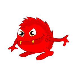Monster Phonics Angry Red A