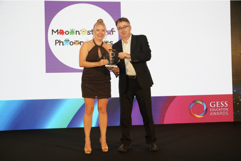 Monster Phonics winning the GESS Education Awards 2023
